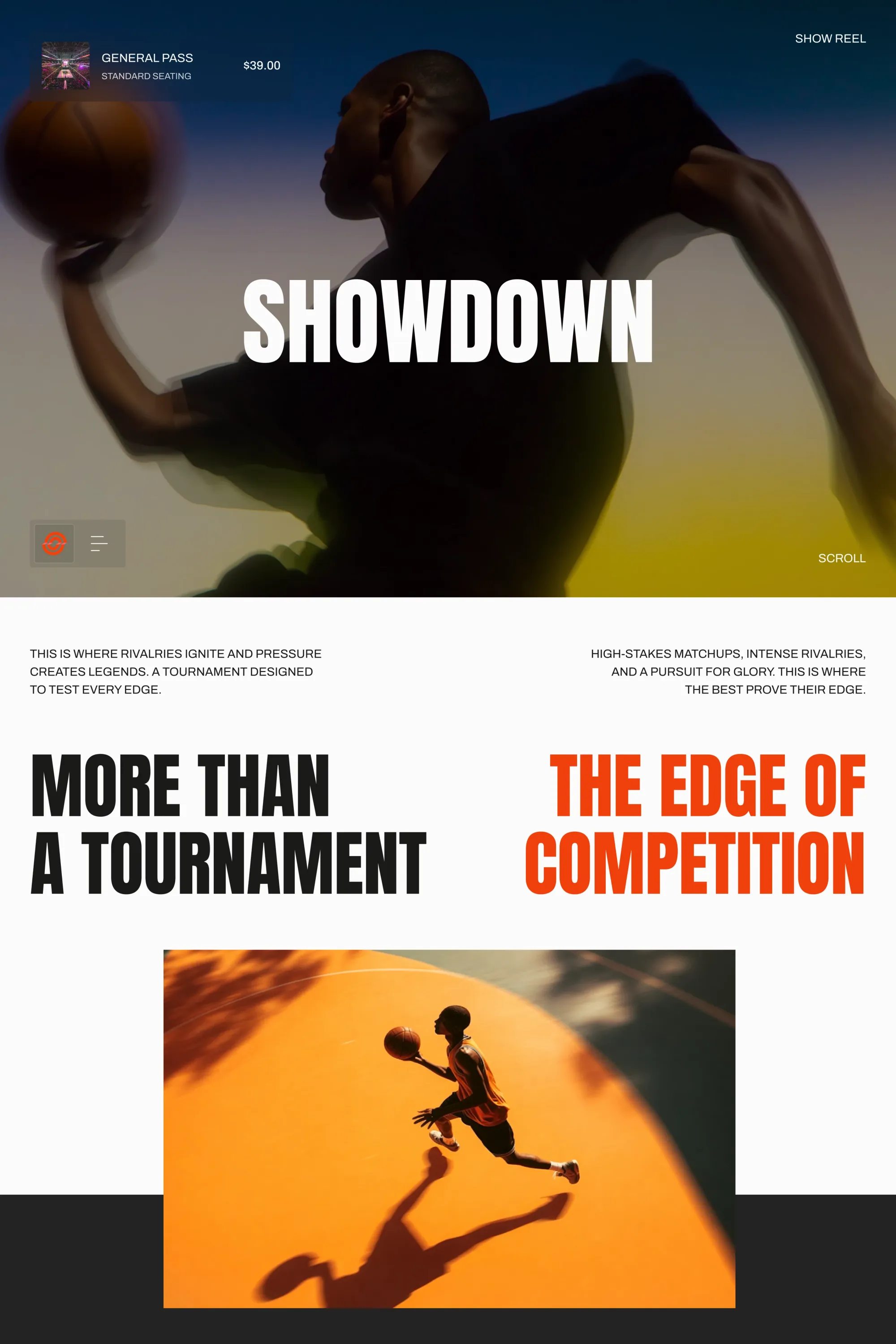 EVNTEDGE â Premium Sports Event & Basketball Tournament Website Template - Template design