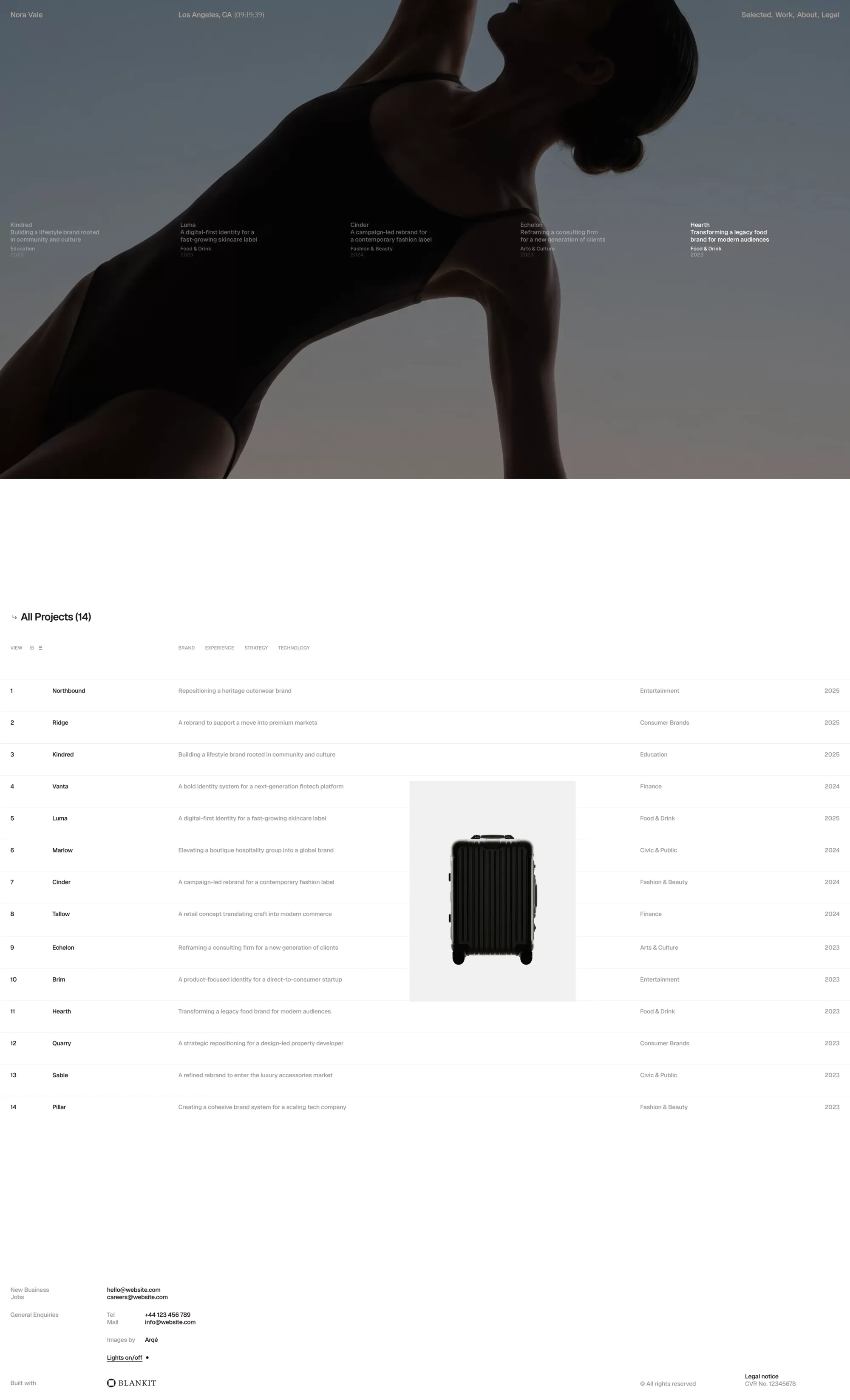 Nora Vale - Template design