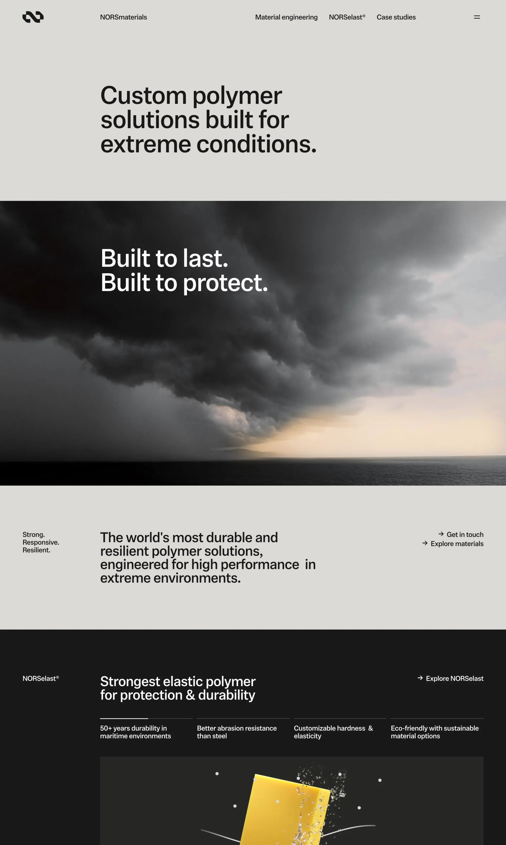 NORSmaterials - Landing design