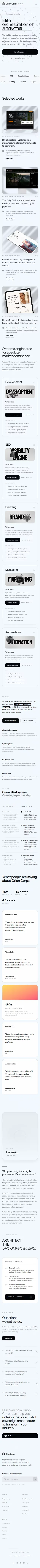 Orion Corps | AI Search, Web Engineering & Automation for Ambitious Brands mobile view