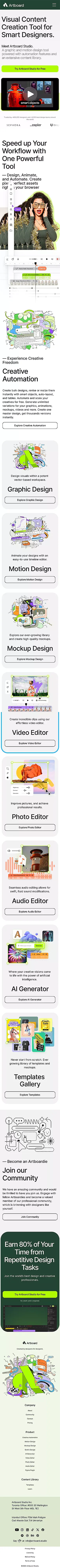 Artboard Studio â Visual Content Creation Tool For Designers mobile view
