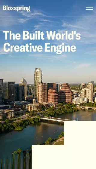 Global Brand & Content Agency for Built World Innovators | Bloxspring mobile view