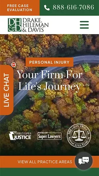 Drake, Hileman & Davis: Pennsylvania Personal Injury Lawyers mobile view