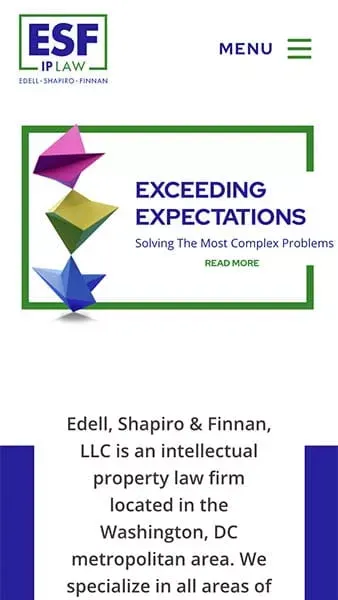 Edell, Shapiro & Finnan, LLC | Washington DC Intellectual Property Lawyers mobile view