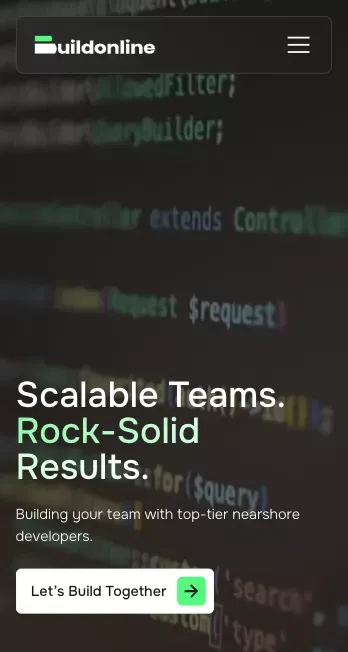 Scalable teams, rock-solid results - Buildonline mobile view