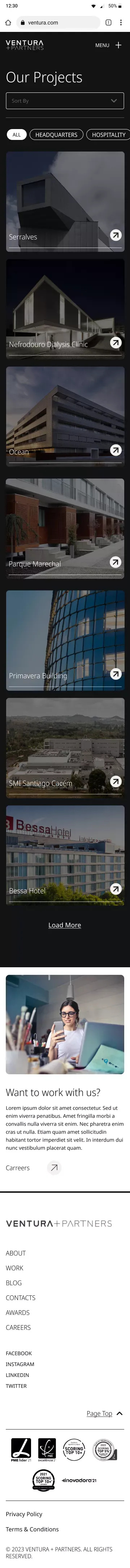 Ventura mobile view