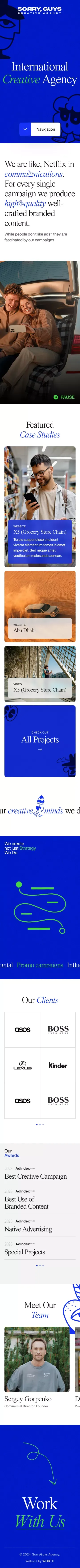 International Creative Agency | SorryGuys Agency mobile view