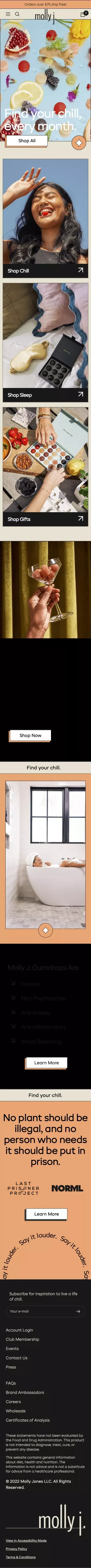 Molly J. CBD | As in life, chill to enjoy mobile view