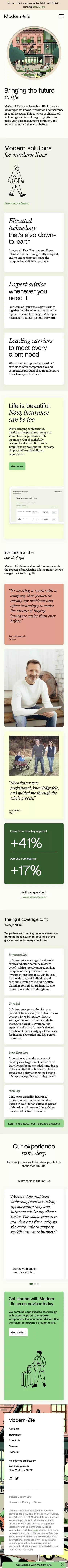 Modern Life – Bringing the future to life. mobile view