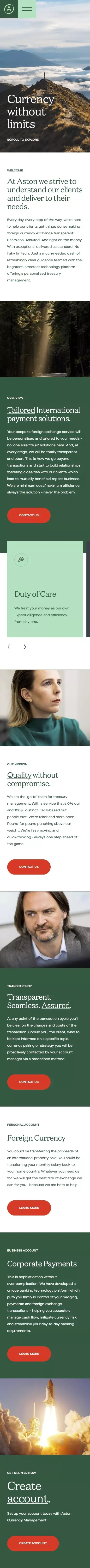 Home | Aston Currency Management mobile view