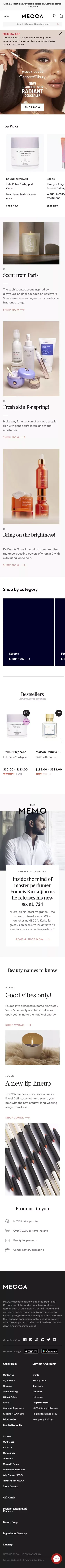 MECCA Australia | The Best in Makeup, Skincare, Hair & Fragrance mobile view