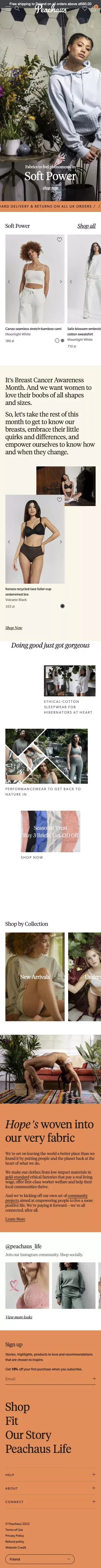 Peachaus mobile view