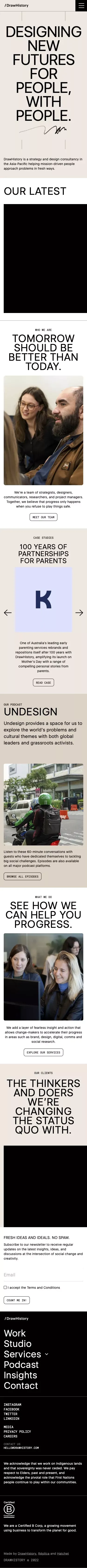 Social Impact Agency | Asia-Pacific | DrawHistory mobile view