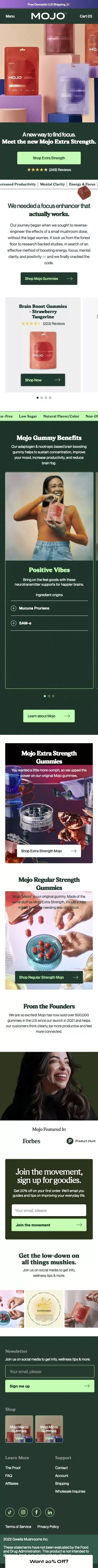 Mojo | Brain Boosting Mushroom Gummies mobile view
