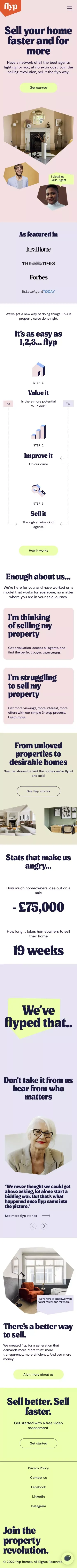 Sell your home faster and for more with flyp | flyp mobile view