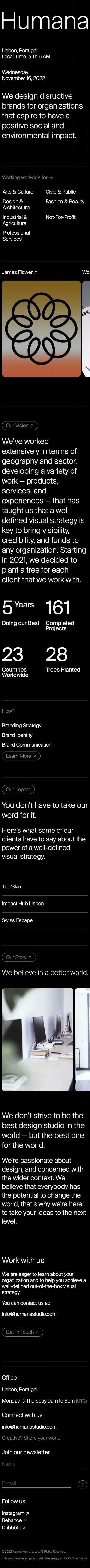 Humana Studio | Home mobile view