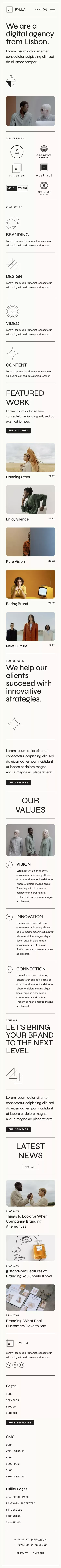 Fylla - Agency HTML5 Responsive Website Template mobile view