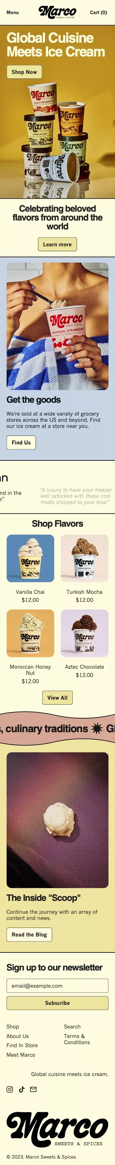 Marco Ice Cream – Marco Sweets & Spices mobile view