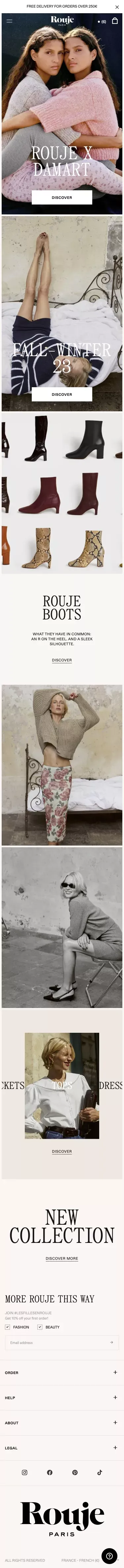 Rouje | Feminine and sensual allure - Born in Paris mobile view