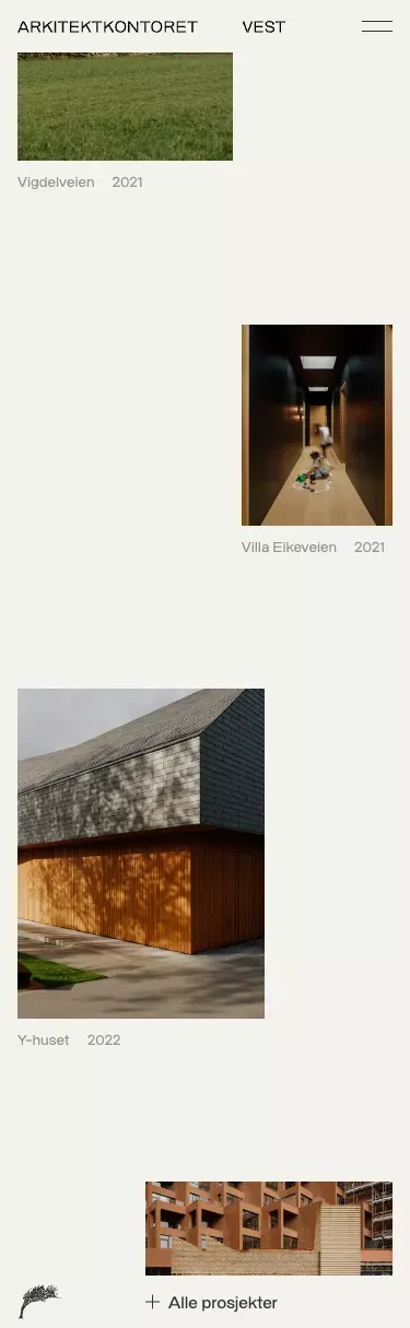 Arkitektkontoret Vest mobile view