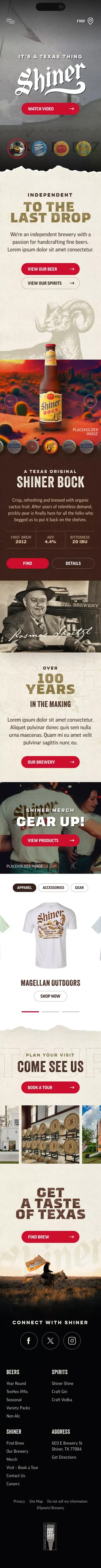 Shiner - Independently Brewed in Shiner Texas Since 1909 mobile view