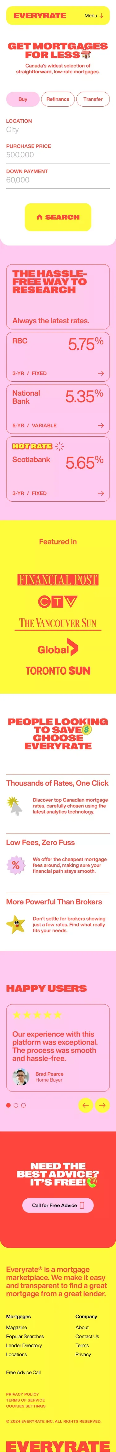 Easily Compare Canada’s Best Mortgage Rates mobile view