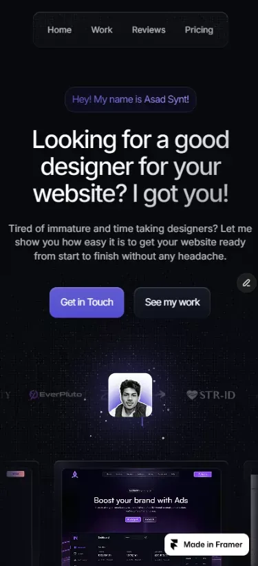 Asad Synt mobile view