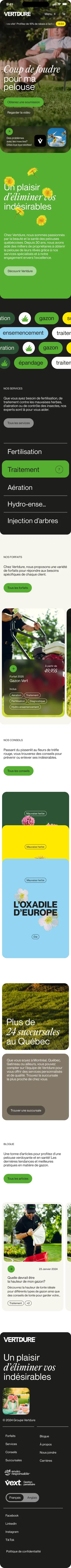 Vertdure, Quebec's #1 Lawn Care Company mobile view
