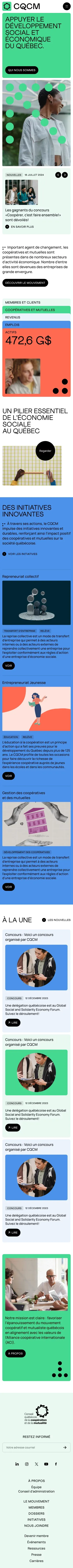 Appuyer le développement social et économique du Québec - CQCM mobile view