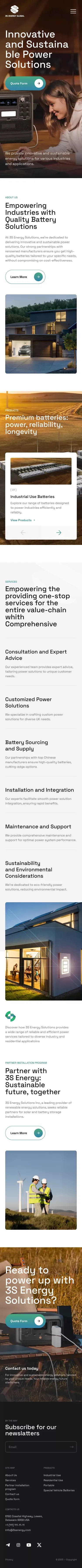 3s Energy mobile view