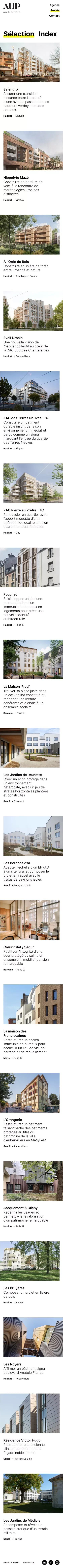 Accueil - AUP - Architecte mobile view