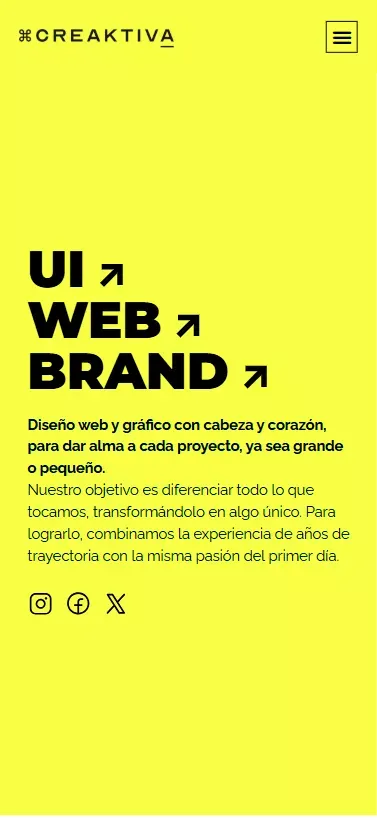 Diseño web, tiendas online, gráfico en Jerez y Cádiz - Creaktiva mobile view