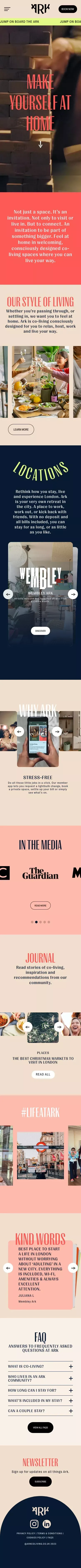 Ark Co-Living | Make Yourself at Home mobile view