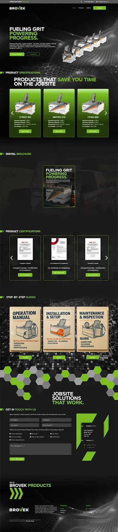 Brovek – Jobsite Solutions that Work. – Brovek is your trusted partner for jobsite products ready to perform. - Product page design
