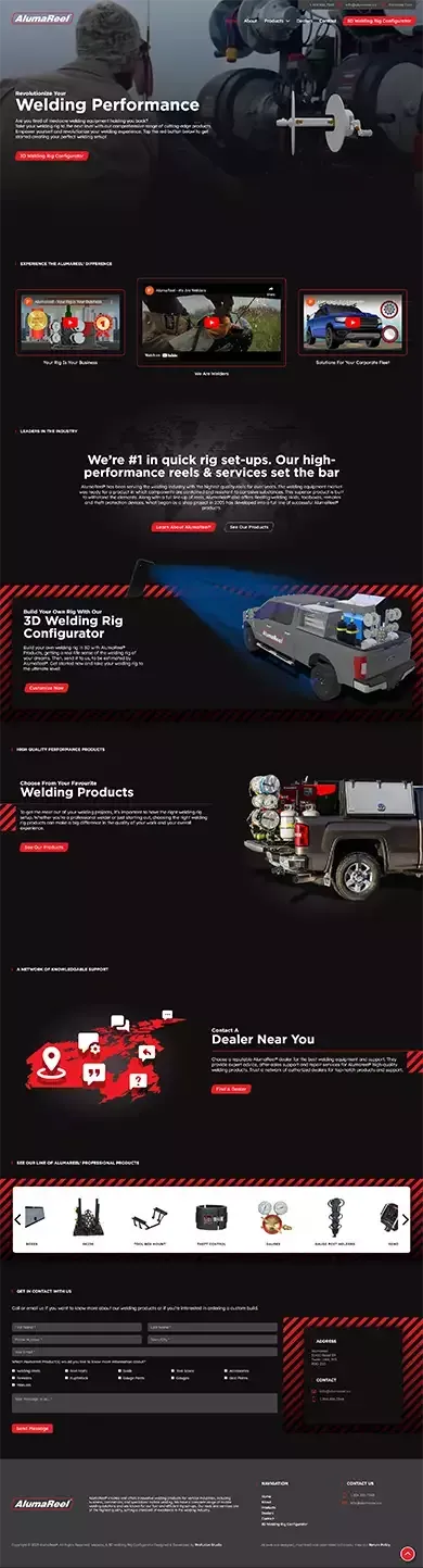 Home // AlumaReel - Product page design