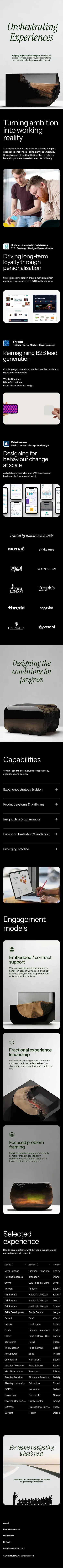 MCNAL - Experience Design Partner mobile view