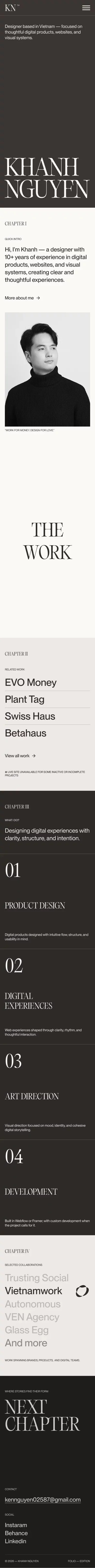 Khanh Nguyen ─ Independent Designer mobile view