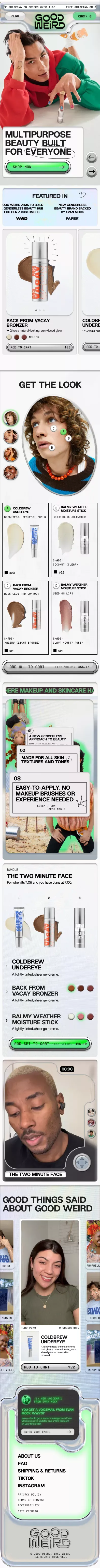 Good Weird mobile view