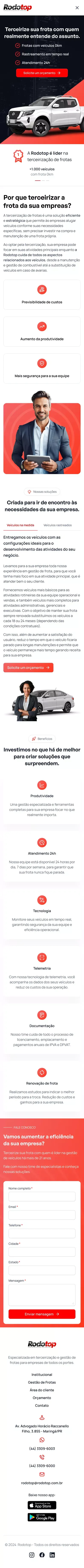 Rodotop – Gestão de frotas para empresas mobile view