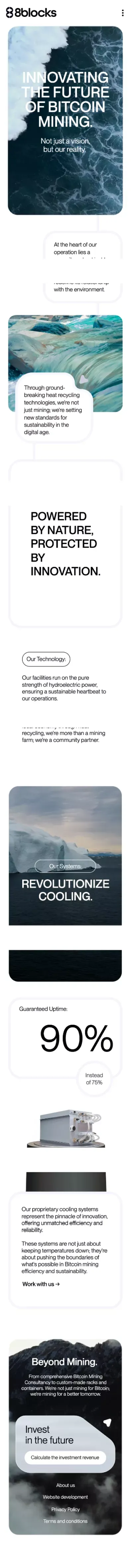8blocks | Bitcoin Mining Company | Innovating the future mobile view