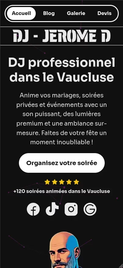 Jérôme D - DJ Mariage & Événements | Vaucluse, Gard, Drôme & PACA mobile view