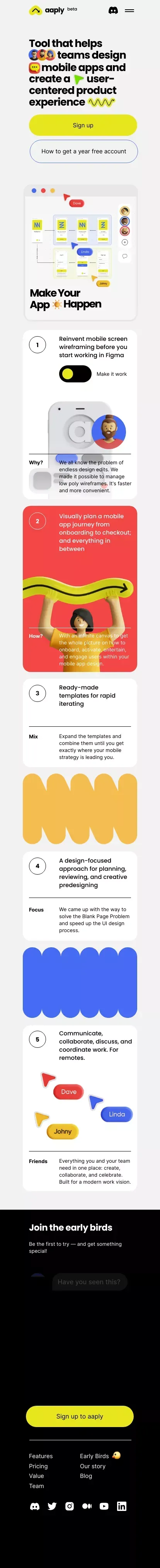 Aaply — Mobile app design tool mobile view