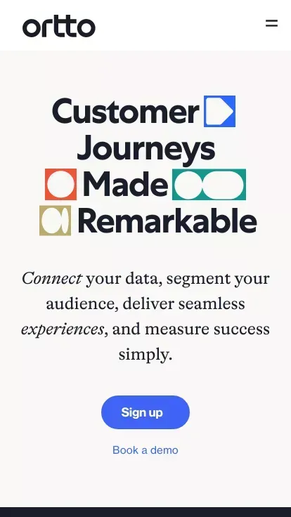 Customer Data Platform (CDP), Marketing Automation & BI Reporting Software | Ortto mobile view