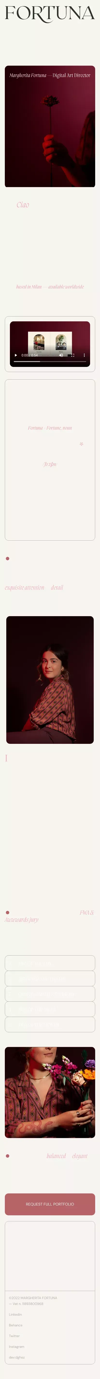 Margherita Fortuna — Digital Art Director mobile view