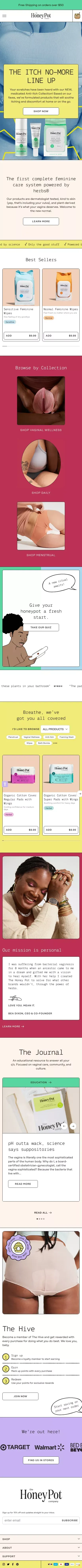 Plant-Derived Feminine Care | Female Hygiene - Honey Pot Feminine Care– The Honey Pot - Feminine Care mobile view
