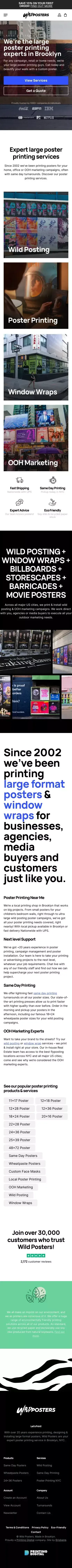 Large Poster Printing | 🐅 Wild Posters NYC mobile view