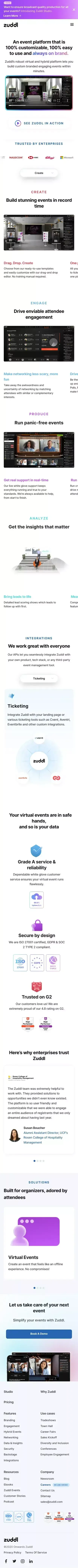 All-in-one hybrid and virtual event platform | Zuddl mobile view