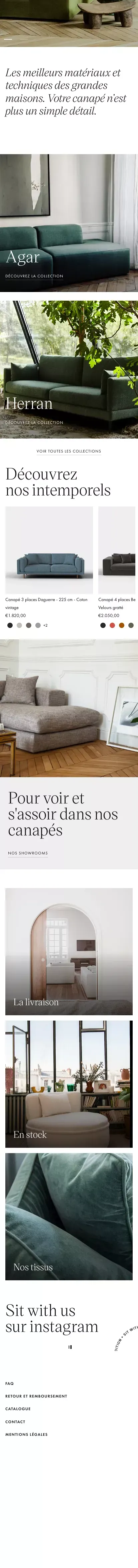 Des canapés de qualité, intemporels et abordables – panac-edition.fr mobile view