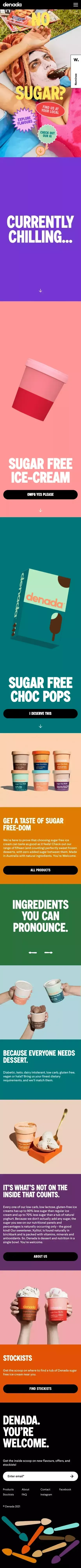 Denada Sugar Free Ice Cream | Because Everyone Needs Dessert | Denada mobile view