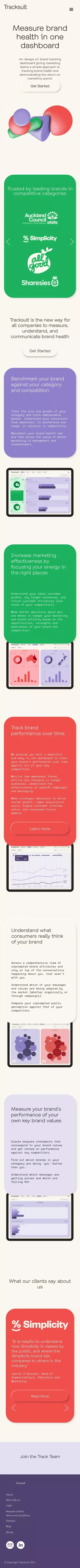 Tracksuit | Measure Brand Health in One Dashboard mobile view